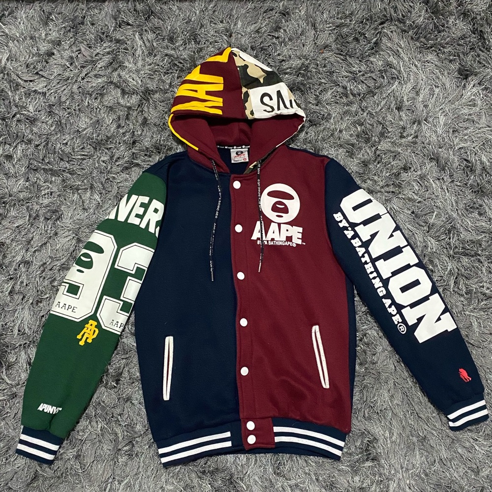 Union by A Bathing Ape - Hooded patchwork jacket